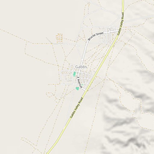 OpenStreetMap map of Gabbs Elementary School, NV