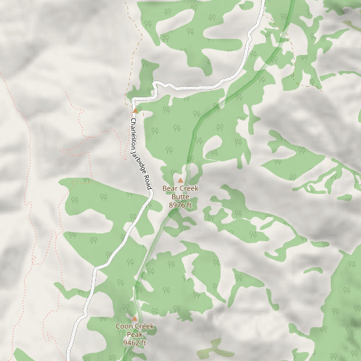 OpenStreetMap map of Bear Creek Butte, NV