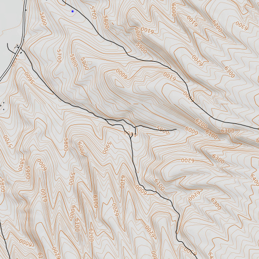 OpenTopoMap map of Alles Creek, NV