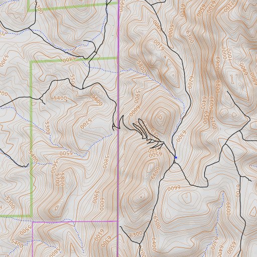 OpenTopoMap map of Antelope Mine, NV