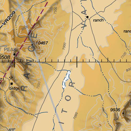FAA VFR chart of Box Spring, NV