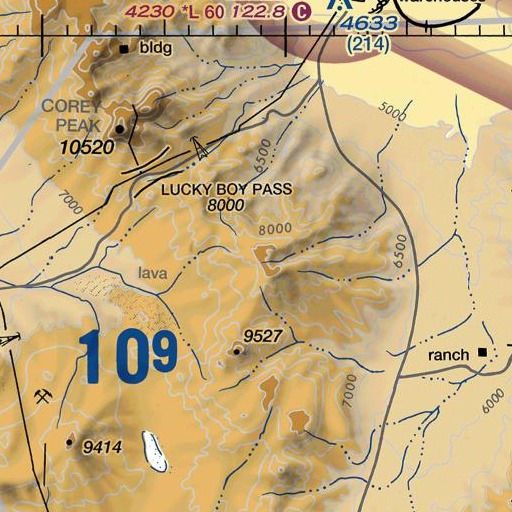 FAA VFR chart of Buller Mountain, NV