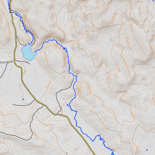 OpenTopoMap map of Coyote Creek, NV