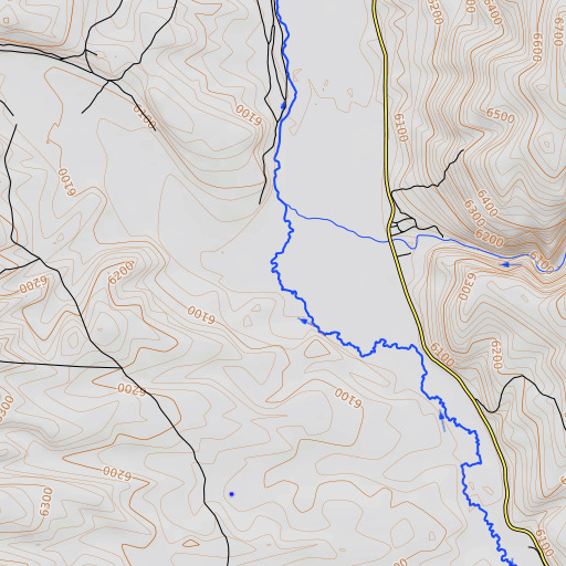 OpenTopoMap map of Dolly Creek, NV
