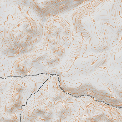 OpenTopoMap map of East Robinson Spring, NV