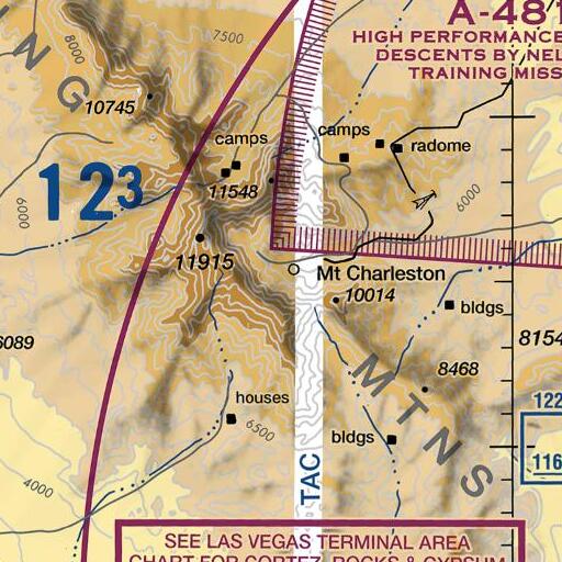 FAA VFR chart of Echo Cliff, NV