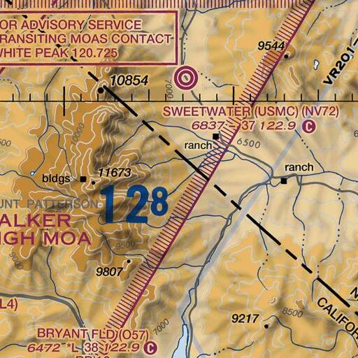 FAA VFR chart of Ferris Canyon, NV