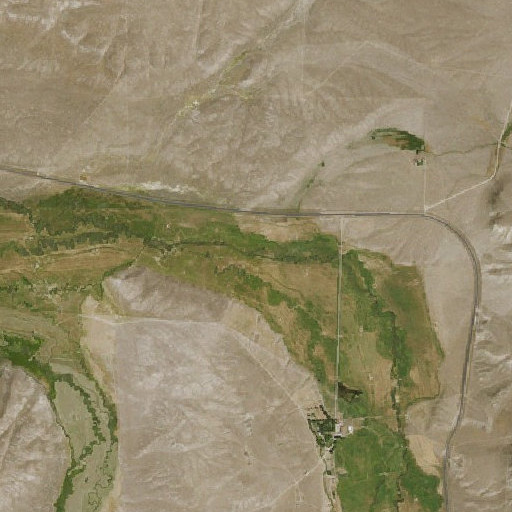 Aerial imagery of Heelfly Creek, NV