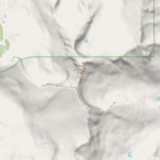 OpenStreetMap map of Hole in the Mountain, NV