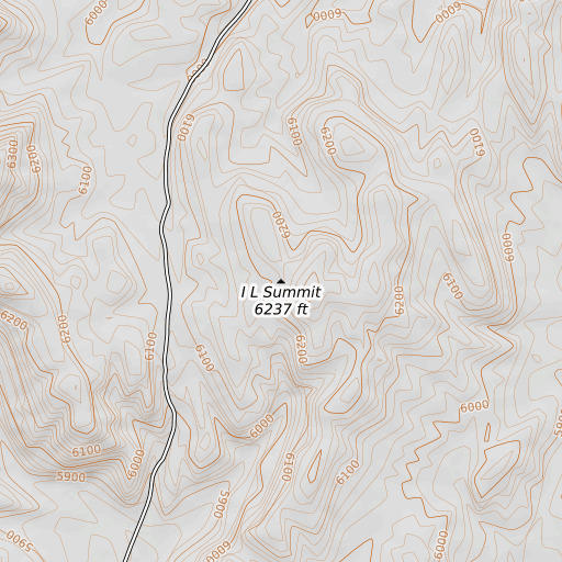 OpenTopoMap map of I L Summit, NV