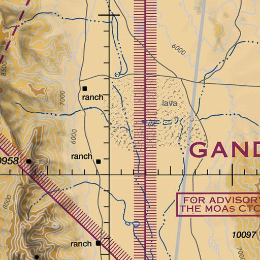 FAA VFR chart of Kalamazoo Creek, NV
