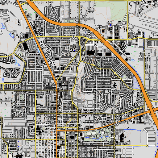 OpenTopoMap map of Lone Mountain, NV
