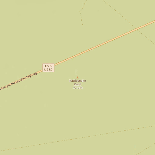 OpenStreetMap map of Rattlesnake Knoll, NV