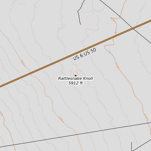 OpenTopoMap map of Rattlesnake Knoll, NV