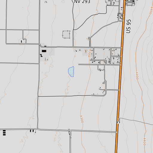 OpenTopoMap map of Rock Creek, NV