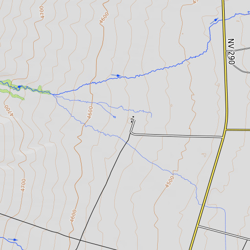 OpenTopoMap map of Stone House, NV