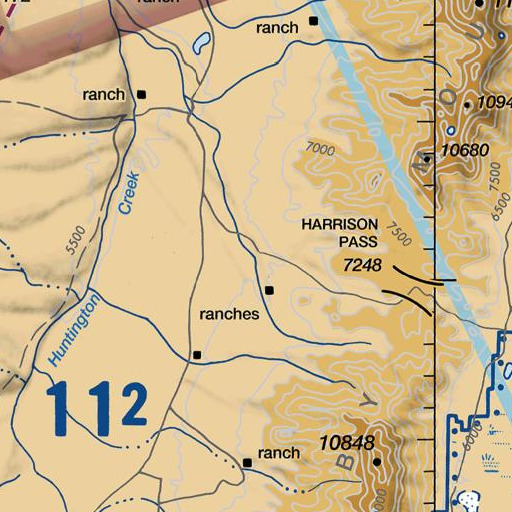 FAA VFR chart of Toyn Creek, NV
