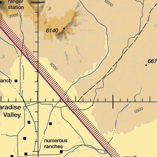 FAA VFR chart of Wagon Wheel Creek, NV