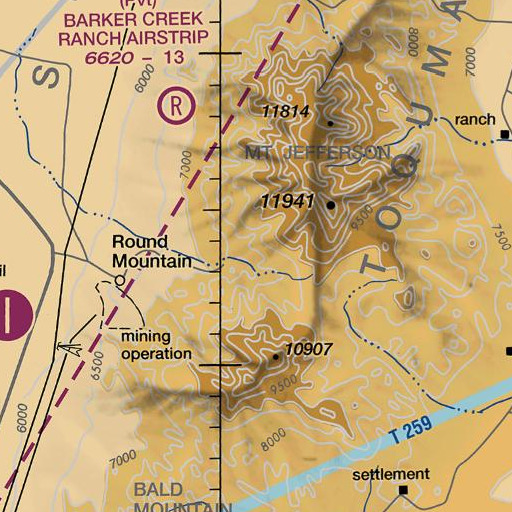 FAA VFR chart of Wild Horse Spring, NV