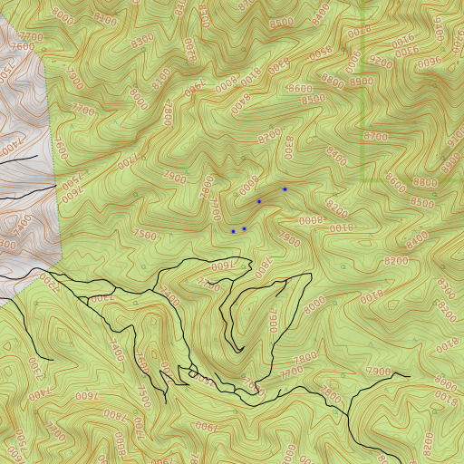 OpenTopoMap map of Wild Horse Spring, NV