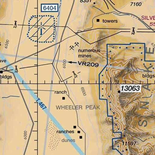FAA VFR chart of Willard Creek, NV