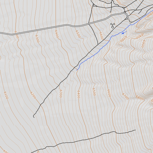 OpenTopoMap map of Willard Creek, NV