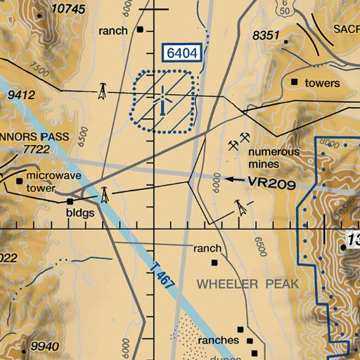 FAA VFR chart of Willard Springs, NV