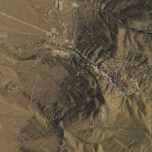 Aerial imagery of Byers Mine, NV