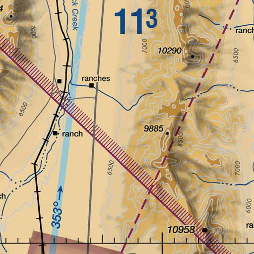 FAA VFR chart of Giles Place, NV