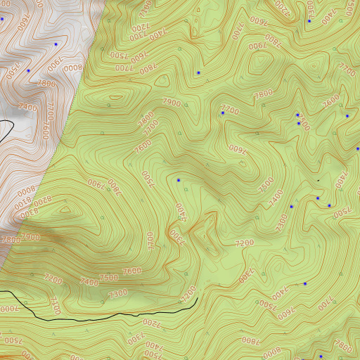 OpenTopoMap map of Barrel Spring, NV