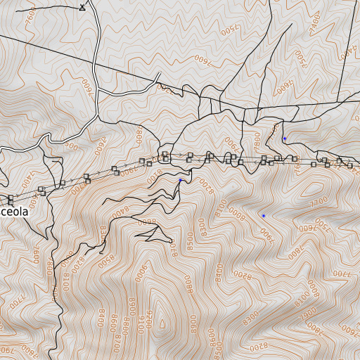 OpenTopoMap map of Monroe Spring, NV