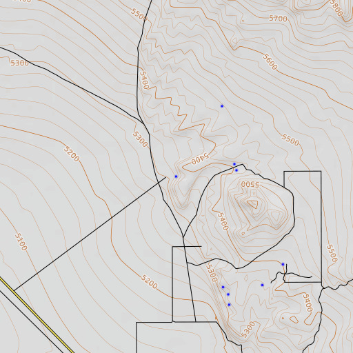 OpenTopoMap map of Angle Worm Spring, NV