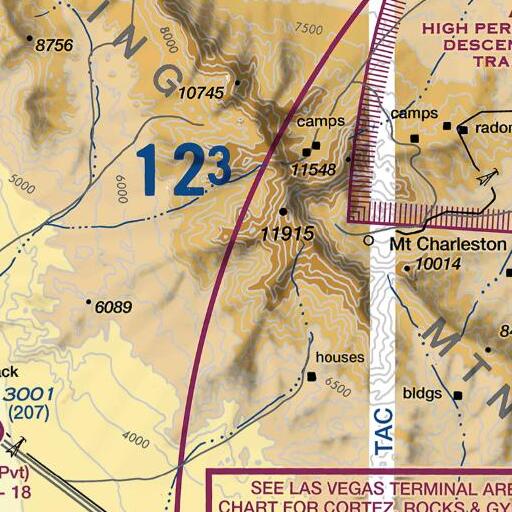 FAA VFR chart of Lees Spring, NV