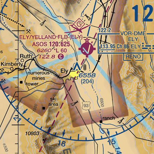 FAA VFR chart of David E Norman Elementary School, NV