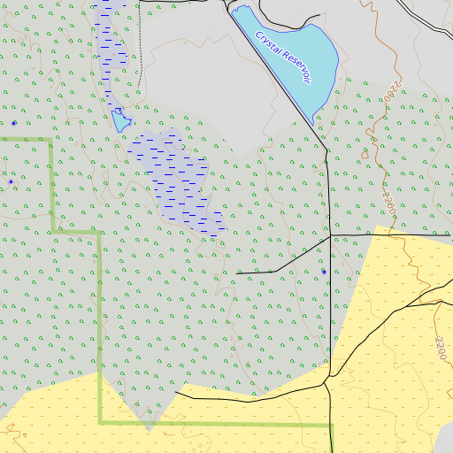 OpenTopoMap map of Crystal Marsh, NV