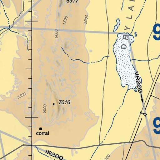 FAA VFR chart of Rye Grass Spring, NV