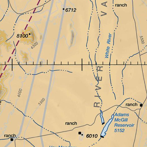 FAA VFR chart of Sandy Wash, NV