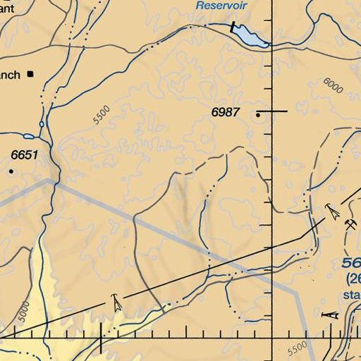 FAA VFR chart of Old Timers Mine, NV