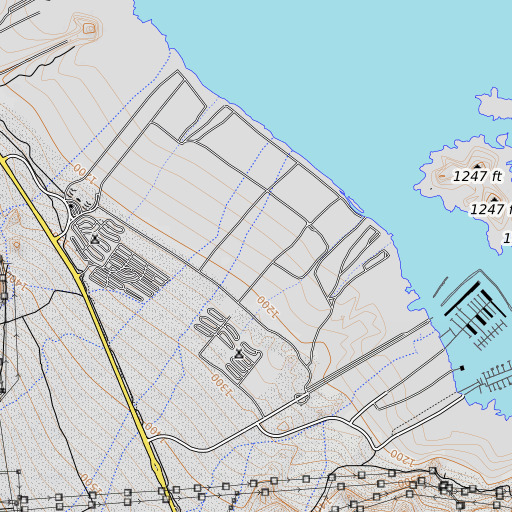 OpenTopoMap map of South Beach, NV