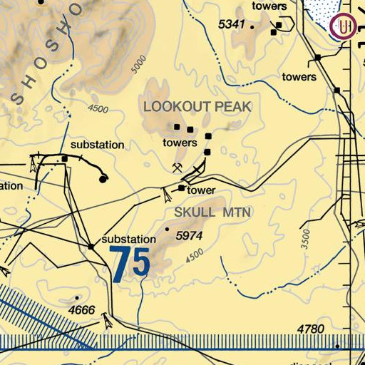 FAA VFR chart of Wahmonie Post Office (historical), NV