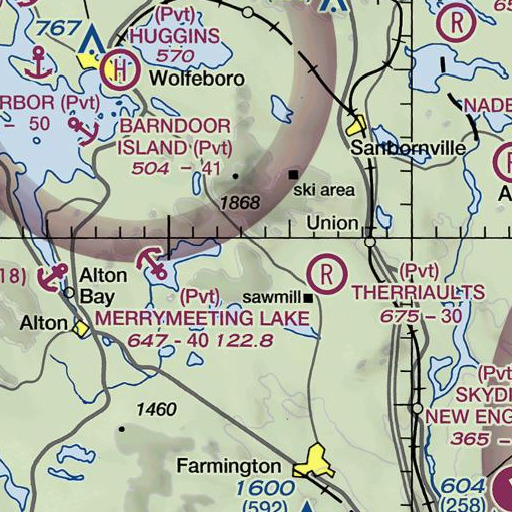 FAA VFR chart of Mount Jesse, NH