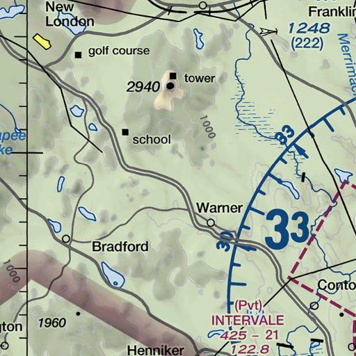 FAA VFR chart of Meadow Brook, NH
