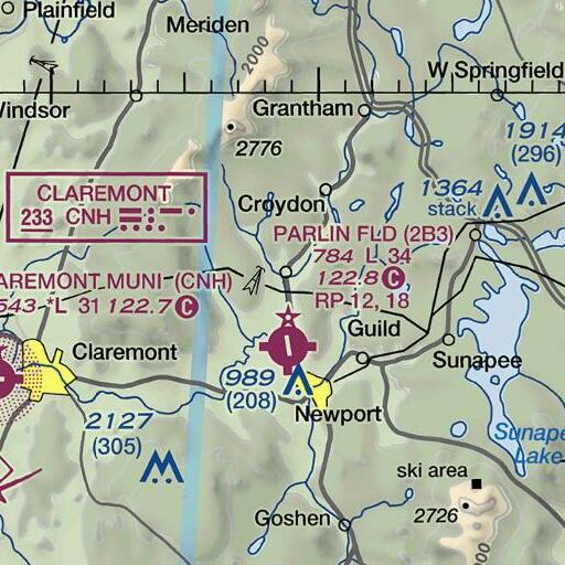 FAA VFR chart of Perkins Brook, NH