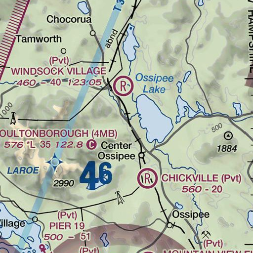 FAA VFR chart of Sheep Mountain, NH