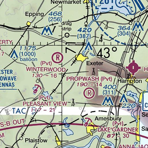 FAA VFR chart of Spring Brook, NH