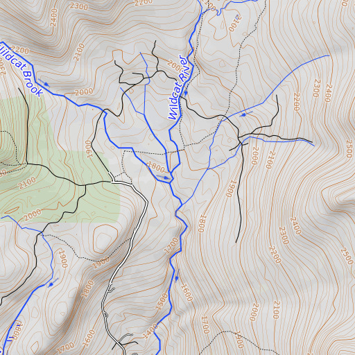 OpenTopoMap map of Bog Brook, NH