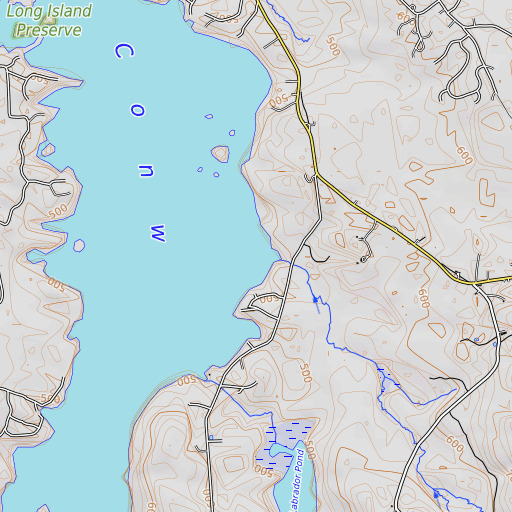 OpenTopoMap map of Clark Brook, NH