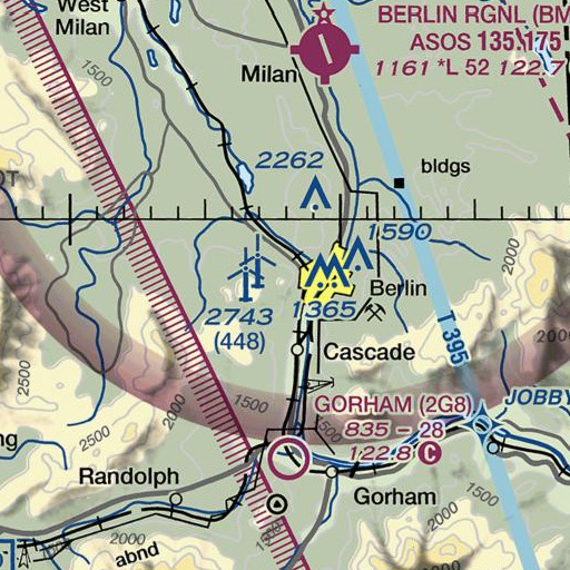 FAA VFR chart of Mount Forest, NH