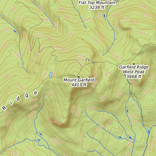 OpenTopoMap map of Mount Garfield, NH