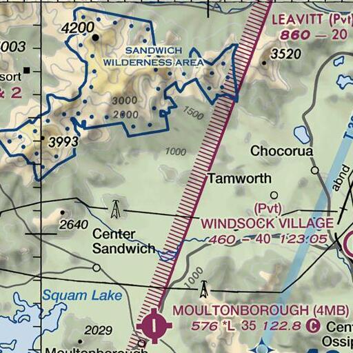 FAA VFR chart of Tasker Hill, NH